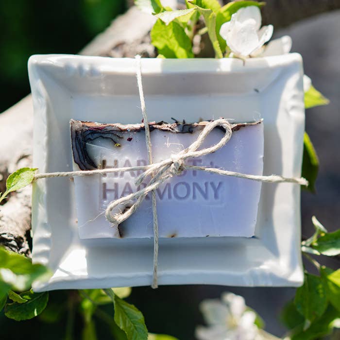 Harvest + Harmony Rose Petal Goat Milke Soap With Dish