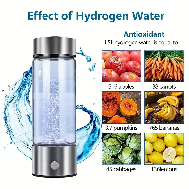 Portable Electronic Hydrogen Water Bottle Ionizer