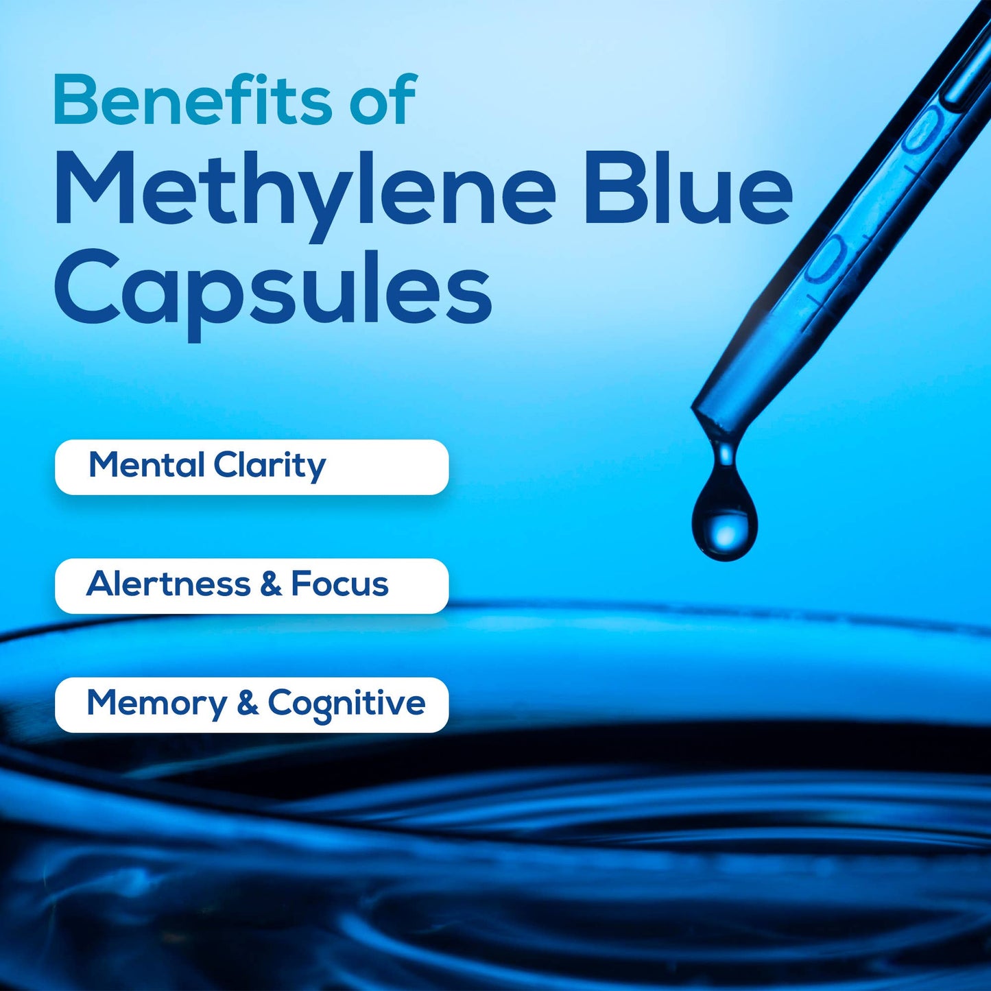 Methylene Blue Capsules 1000 mg with Mushrooms, USP Grade