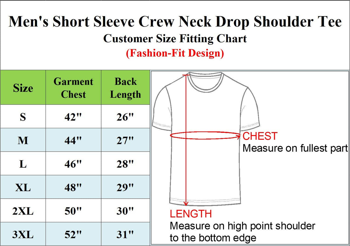 Men's 100% Cotton Drop Shoulder Fashion Tees: Heather Gray / L