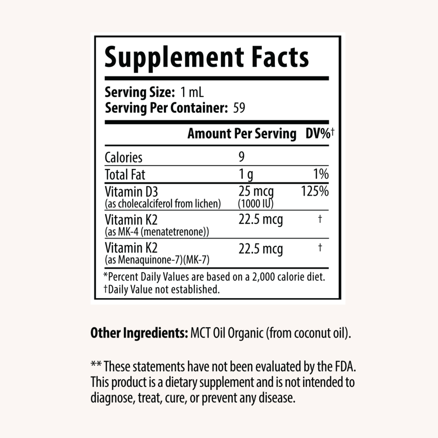 Vitamin D3 + K2