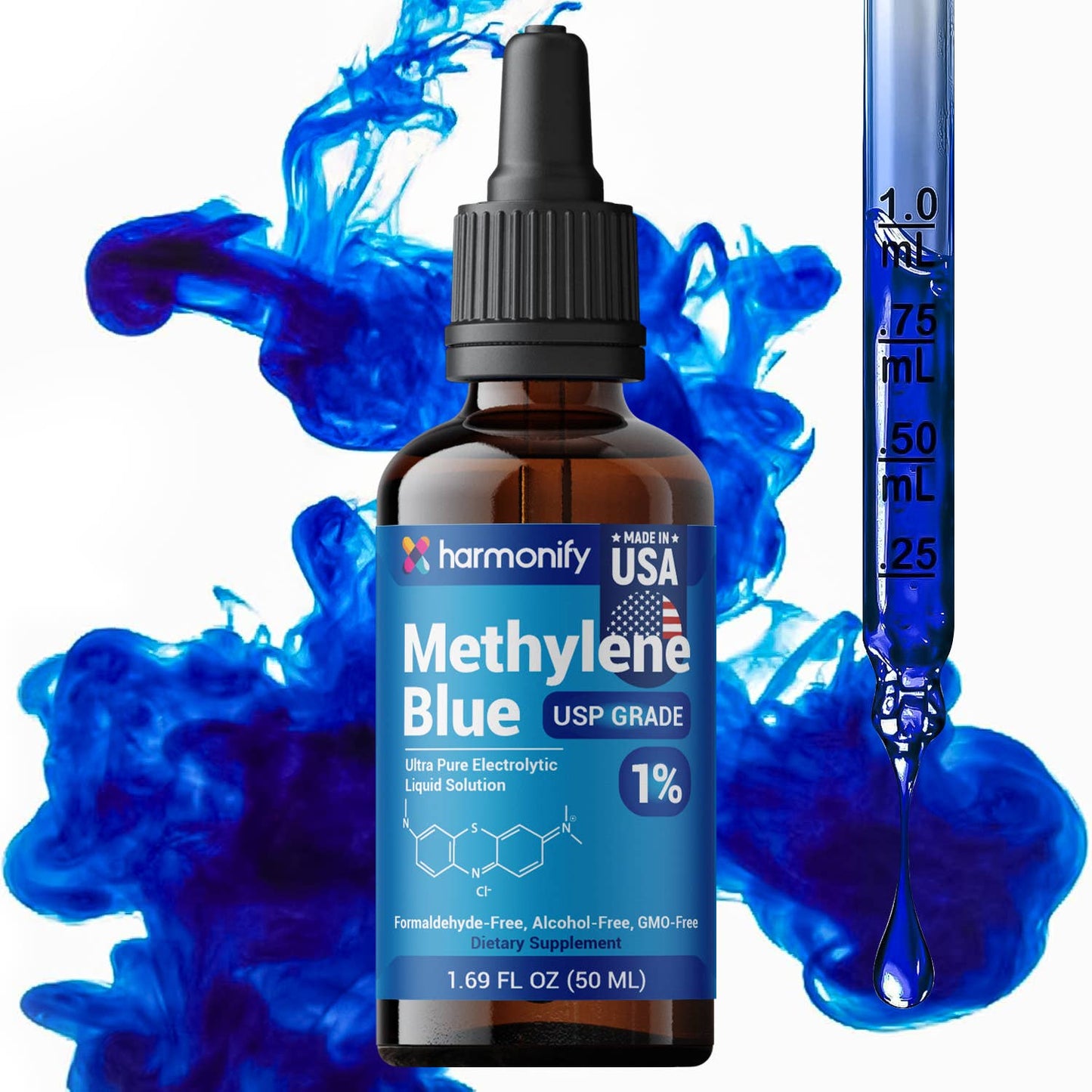 HARMONIFY Methylene Blue 50 ML (1.69 FL OZ) 1% USP