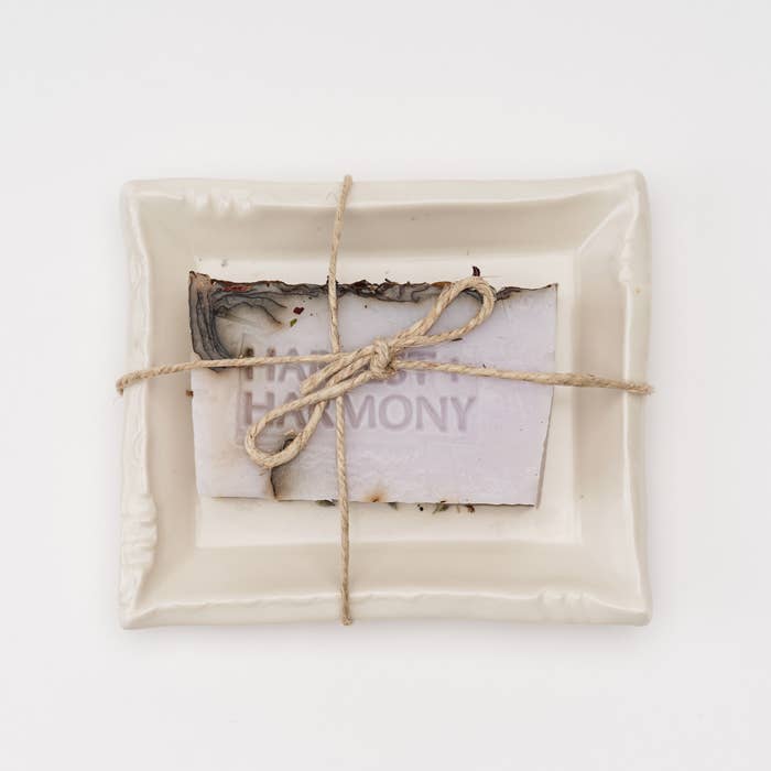 Harvest + Harmony Rose Petal Goat Milke Soap With Dish