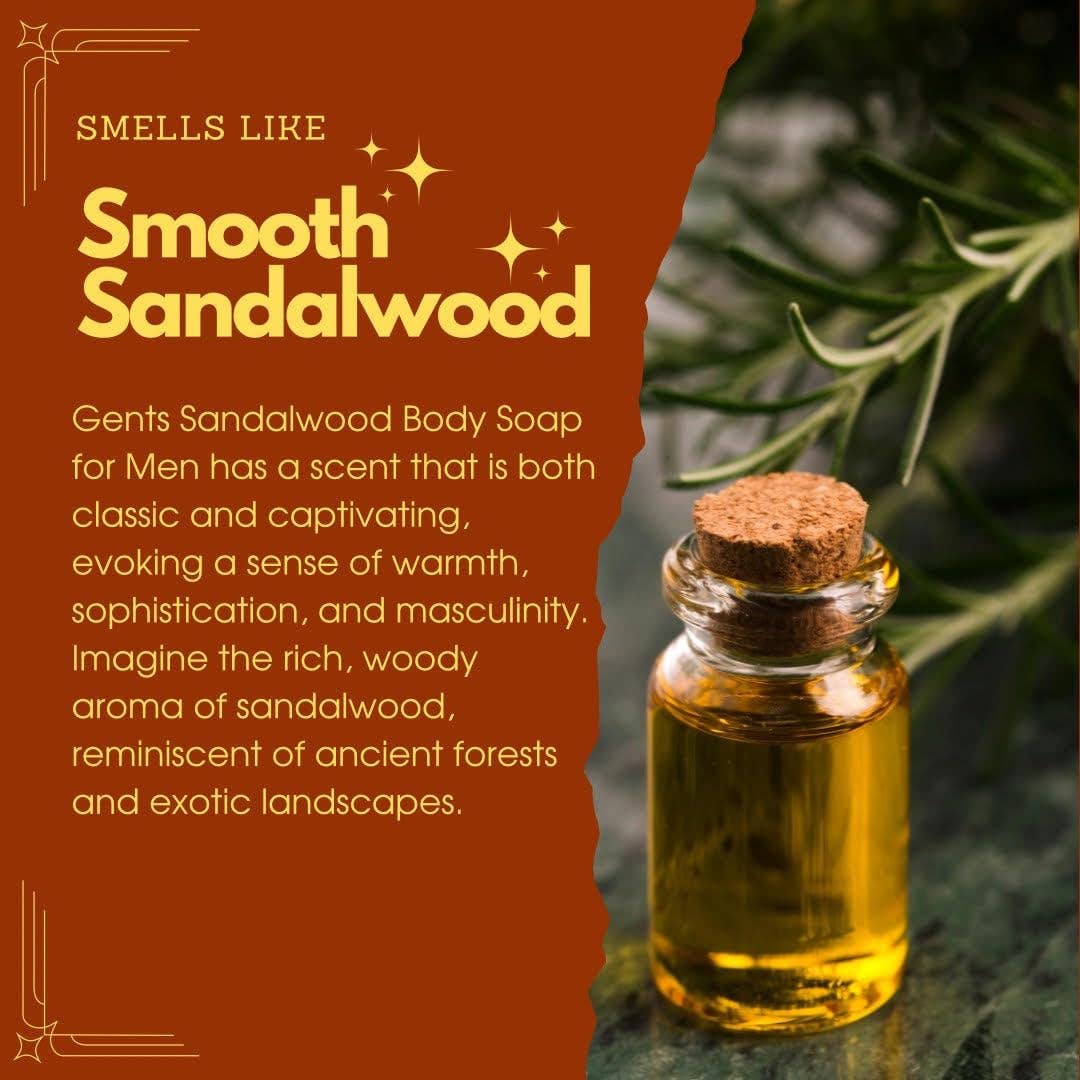 GENTS Body Soaps - Sandalwood Spice (Single 5oz Bar)