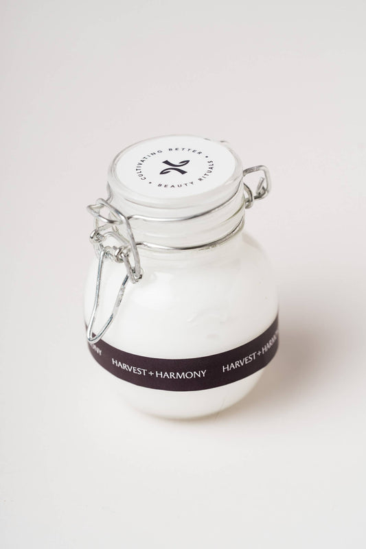Harvest + Harmony Goat Milk + Honey Lotion, Glass Jar, 3 oz
