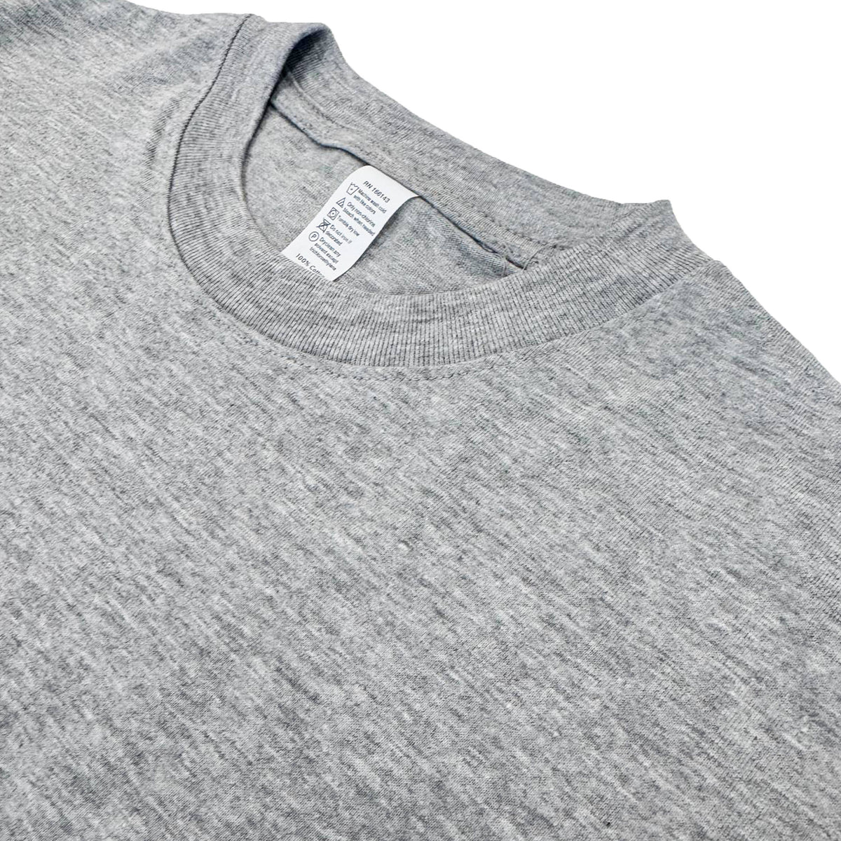 Men's Premium Heavyweight Crew Neck Short Sleeve Tee (6 OZ): Heather Grey / L