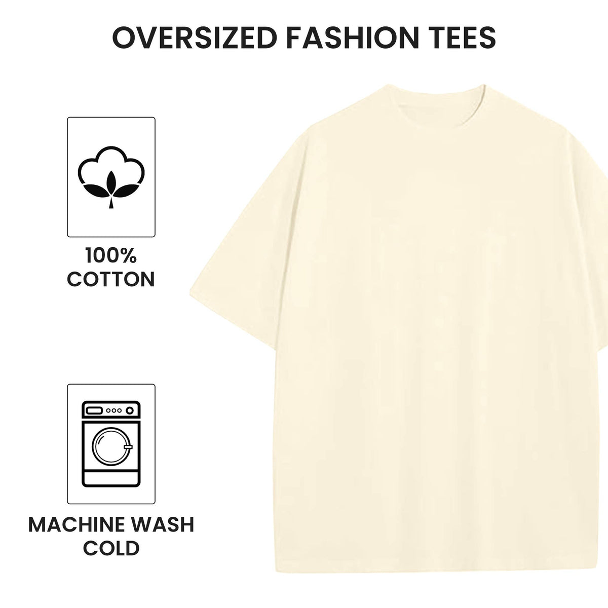 Men's 100% Cotton Drop Shoulder Fashion Tees: Blue / L