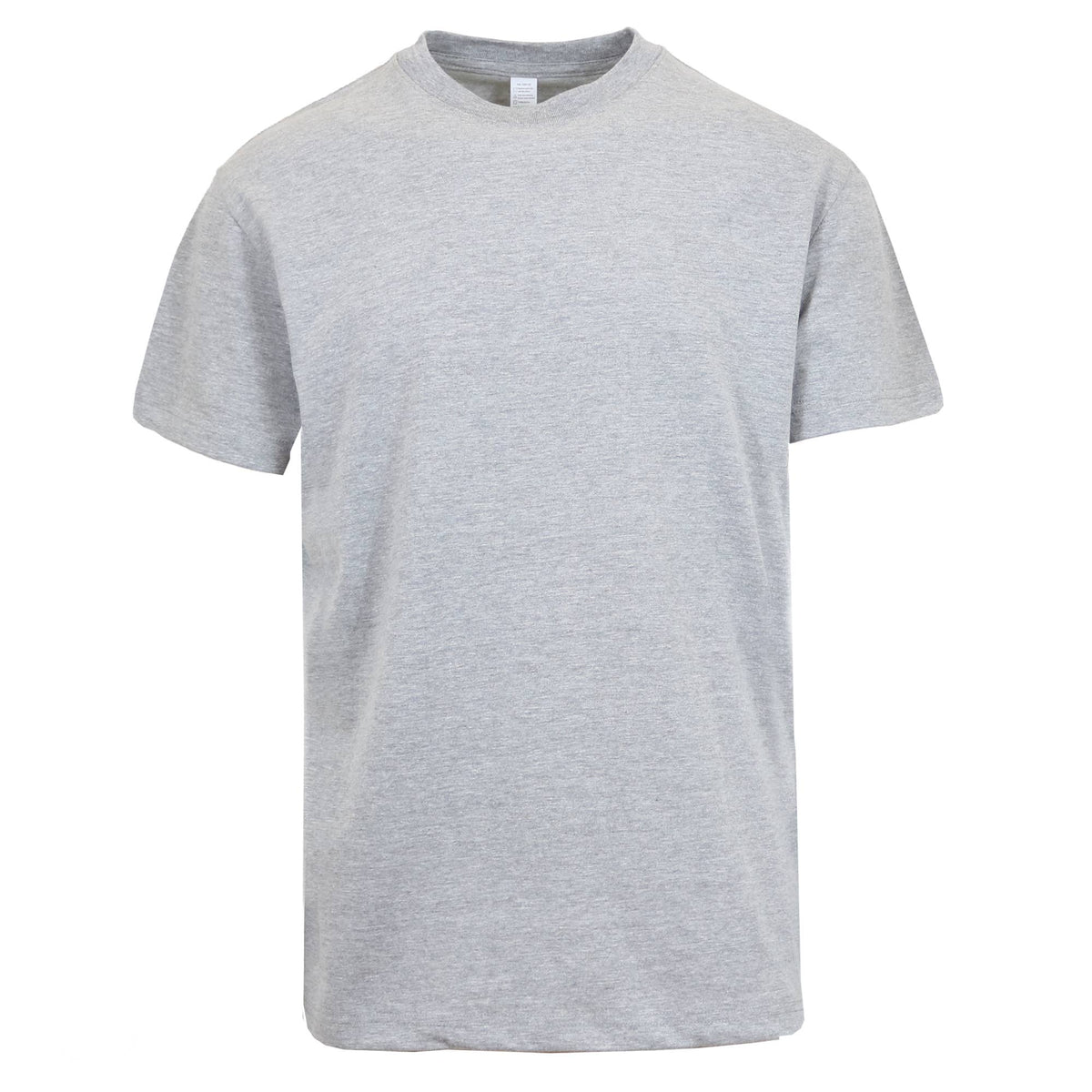 Men's Premium Heavyweight Crew Neck Short Sleeve Tee (6 OZ): Heather Grey / L