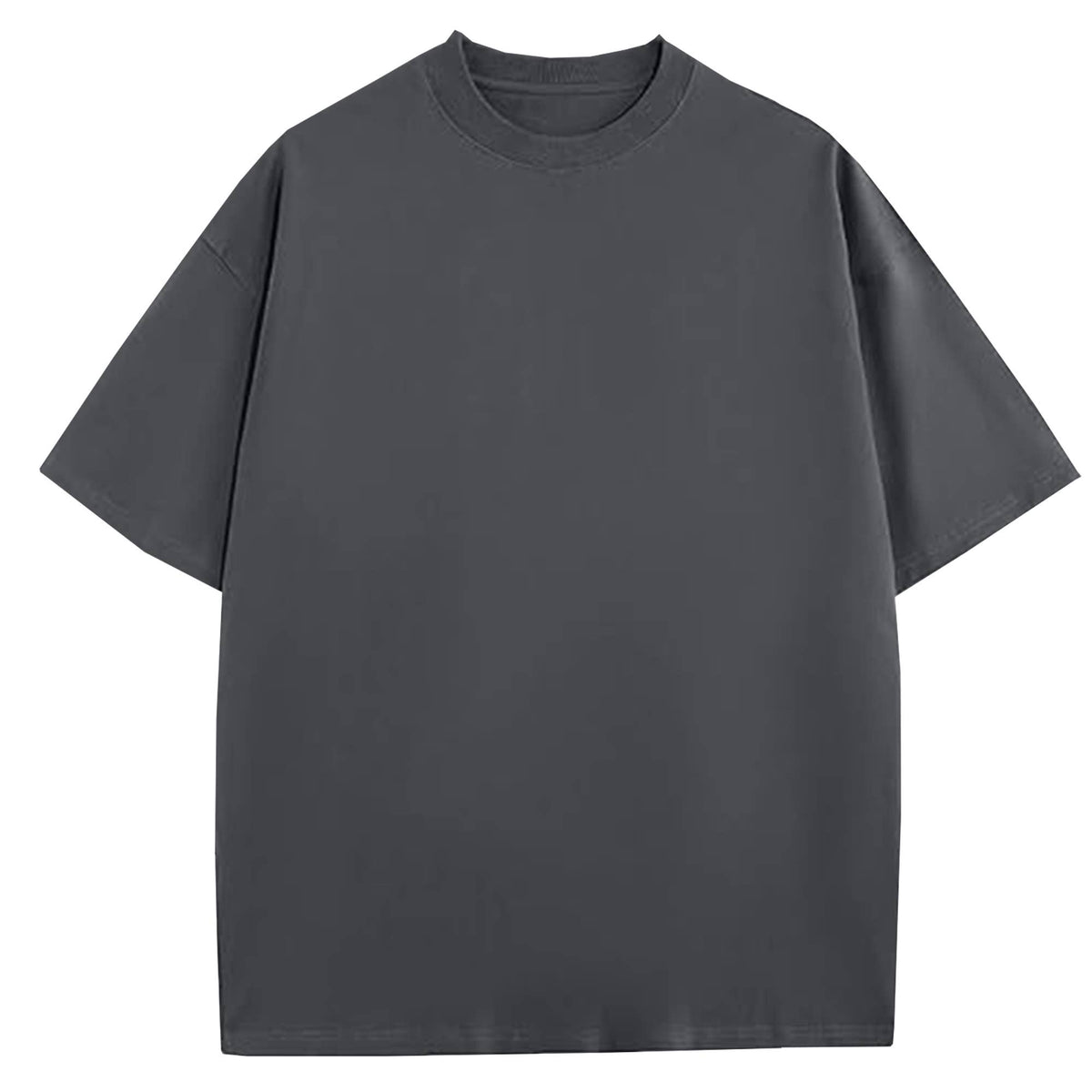 Men's 100% Cotton Drop Shoulder Fashion Tees: Blue / L