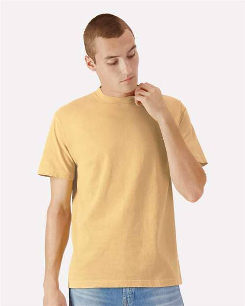 American Apparel 1301GD Unisex Garment-Dyed Heavyweight Cotton Tee: Faded Navy / L