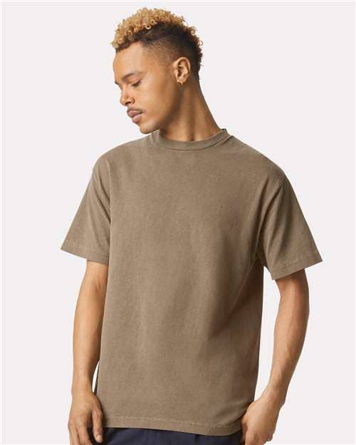 American Apparel 1301GD Unisex Garment-Dyed Heavyweight Cotton Tee: Faded Navy / L
