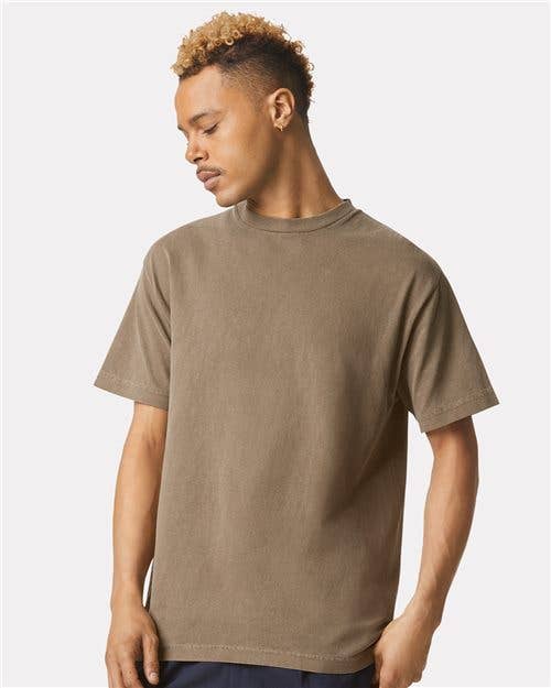 American Apparel 1301GD Unisex Garment-Dyed Heavyweight Cotton Tee: Faded Navy / L