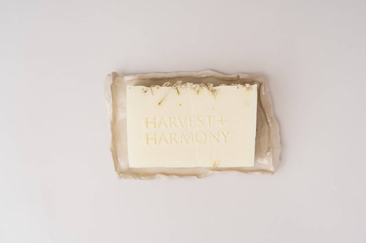 Harvest + Harmony Lemon, Lemon Goat Milk Soap on Dish