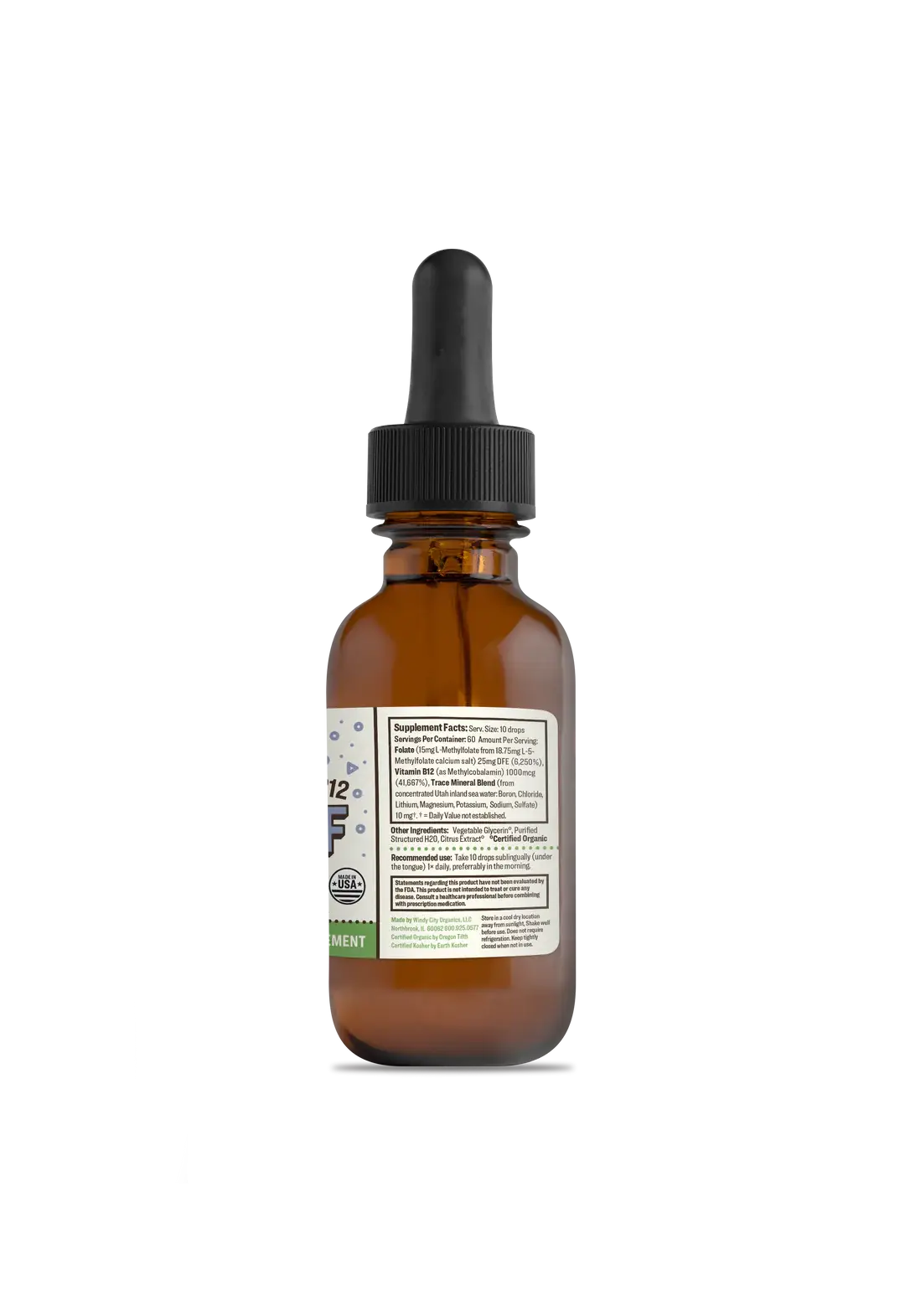 Organic Methylfolate 15MG + B12 Tincture