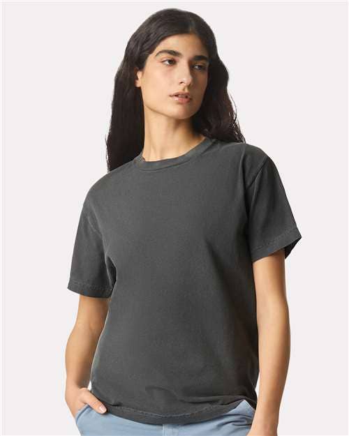 American Apparel 1301GD Unisex Garment-Dyed Heavyweight Cotton Tee: Faded Navy / L